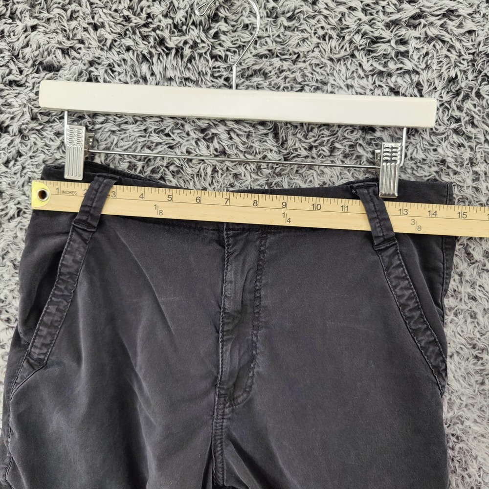 American Eagle Womens Gorpcore Cargo Super High Rise Baggy Wide Pants 10 Black - Picture 2 of 16